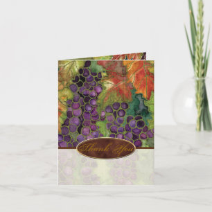 Danke Hochzeits-Einladung Herbst Traubenblatt