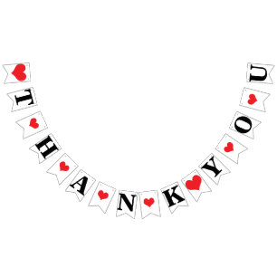 DANKE ❤ HOCHZEITS-ZEICHEN-DEKOR WIMPELKETTE