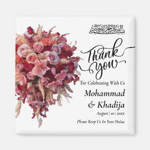 Danke Hochzeitsstrauß Blumen Nikah Walima Magnet