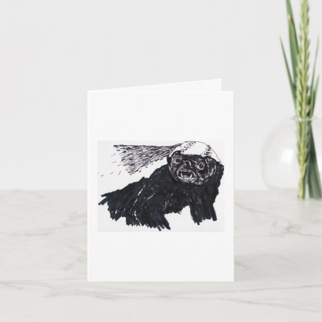 Danke, Honey Badger Dankeskarte (Vorderseite)
