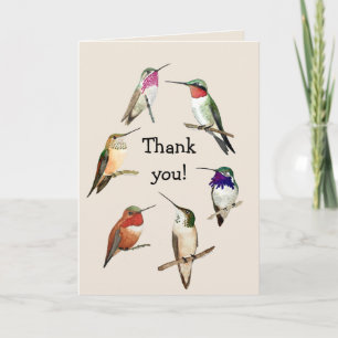 Danke Hummingbirds Card Karte