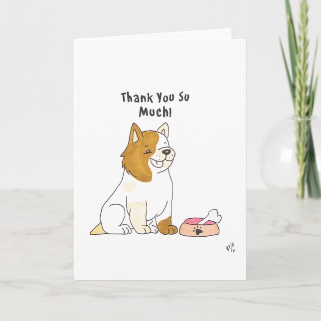 Danke, Hund 2 Karte (Vorderseite)