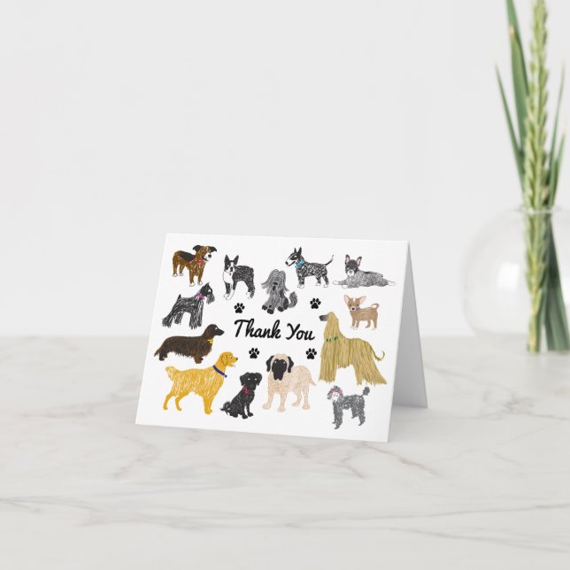 Danke, Hundekarte Dankeskarte (Vorderseite)