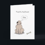 Danke Hundetrainer-Karten, lustiger HundeCartoon<br><div class="desc">Ein lustiger HundeCartoon,  wo ein Hund Gehorsam beim Denken zeigt,  dass es keinen Knochen im Verstand gibt,  obwohl ein Knochen herum liegt. Ein niedliches danken Ihnen zu kardieren für einen Hundetrainer. Innere Mitteilung ist kundengerecht.</div>