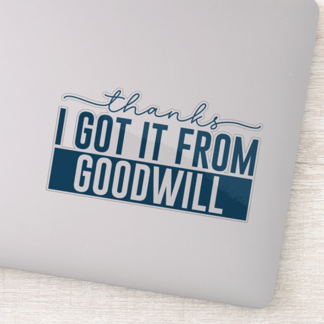 danke ich es aus dem guten Willen got Aufkleber (Detail)