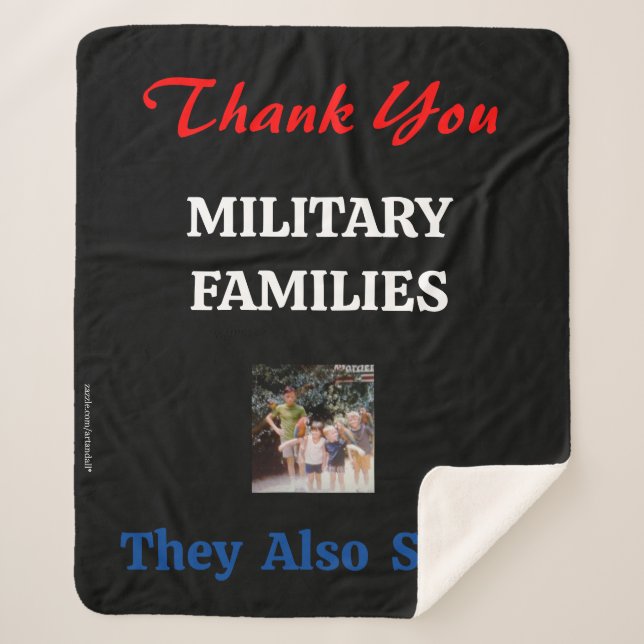 DANKE IHNEN MILITÄRISCHE FAMILIEN SHERPADECKE (Vorderseite)
