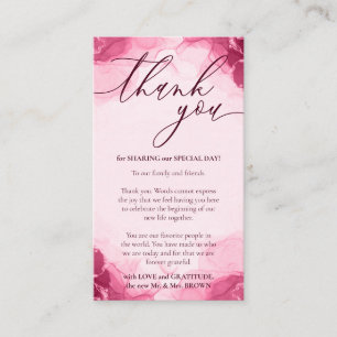 Danke Ihnen Ombre rosa einfache Unterschrift Begleitkarte