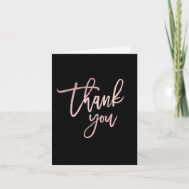 DANKE IHNEN Rose Gold Pink Foil Moderne Drehbuchsc