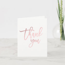 DANKE IHNEN Rose Gold Pink Foil Moderne Drehbuchsc
