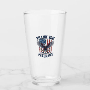 Danke Ihnen Veteranen Patriotischer Adler Vintage Glas