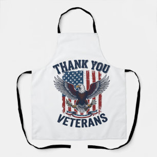 Danke Ihnen Veteranen Patriotischer Adler Vintage Schürze
