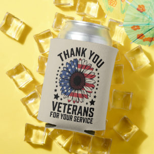 Danke Ihnen Veteranen Sonnenblume Militärveteranen Dosenkühler