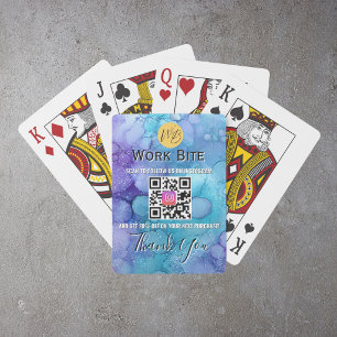 Danke Ihnen Wasserfarbe Geschäft Instagram QR-Code Spielkarten