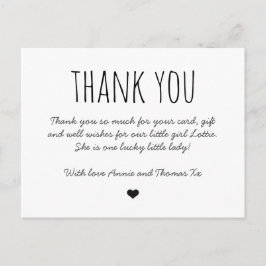 Danke, Ihr Kartenbaby, ganz einfach danke Postkarte