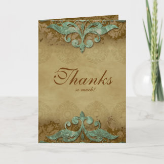 Danke, Ihre Karte Hochzeit Antique Verdigris