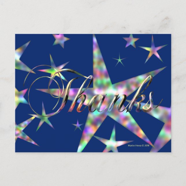 Danke in Blue | Blue Beach Song™ Postkarte (Vorderseite)