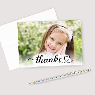 Danke in Cute Heart Schriftart individuelles Foto