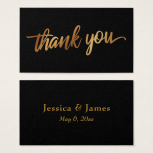 Danke in Faux Smooth Gold Schrift Hochzeitsgeschen