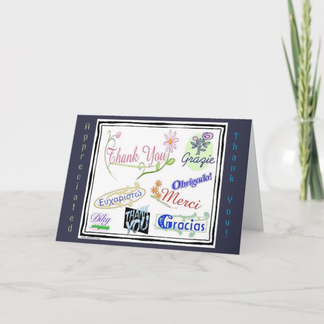 Danke in vielen Sprachen (Vorderseite)