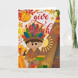 Danke - Indianerjunge & Tipi Karte