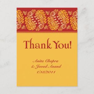 Danke, indische Hochzeit zu kardieren Dankeskarte