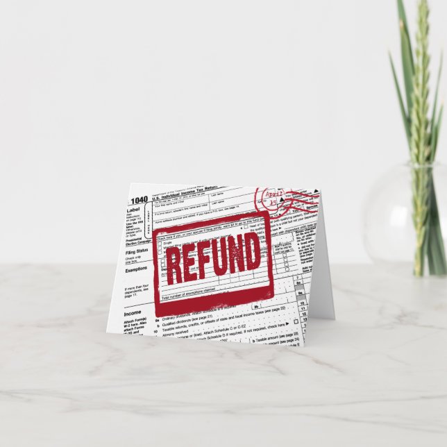 Danke, IRS-Formular Dankeskarte (Vorderseite)