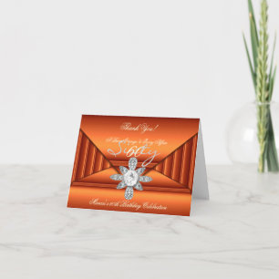 Danke Ivory Bronze Orange Geburtstagsfeier Schmuck
