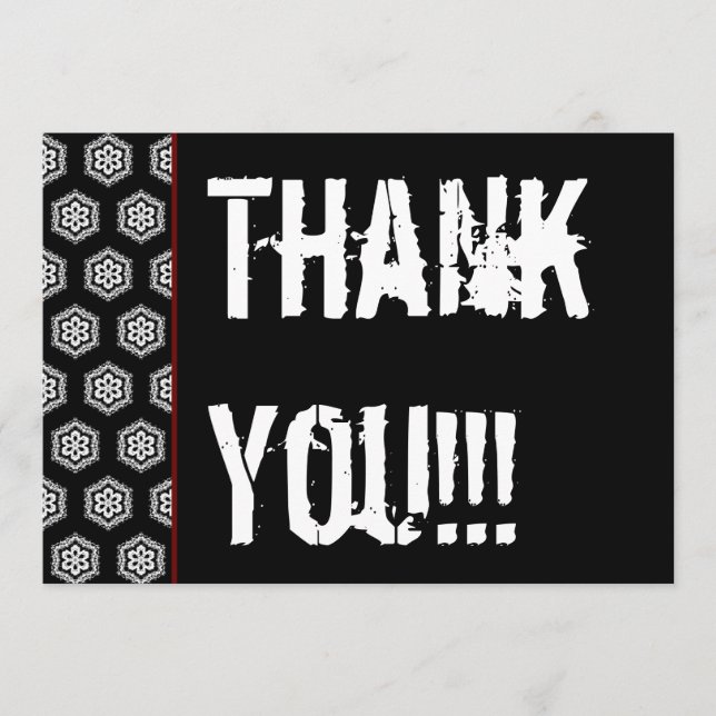 Danke Jahr-Überraschungs-Schwarz-weißes Rot W1976 (Vorderseite)