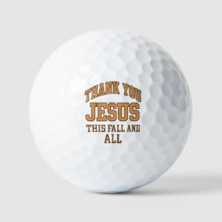 Danke Jesus, diesen Herbst und alle – Varsity-Stil Golfball