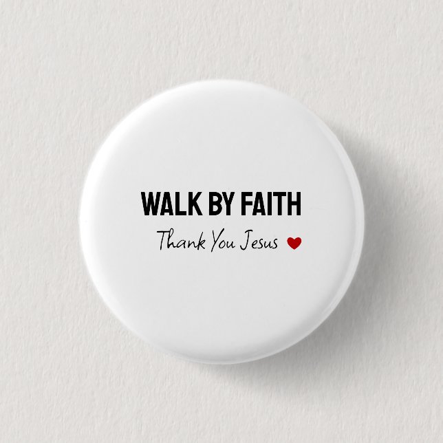 Danke, Jesus | gesegnet | Spaziergang durch den Gl Button (Vorderseite)