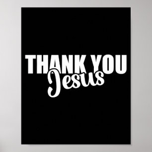 Danke Jesus Glaube Basierte Christliche Bibel Evan Poster