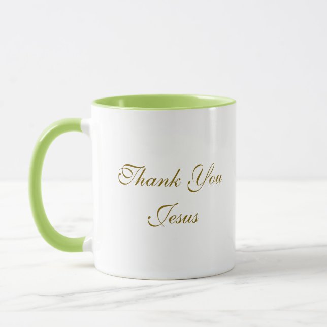 Danke Jesus, Trendy Christliche Glaube Tasse (Links)