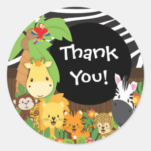 Danke Jungle Safari Baby Animals Sticker