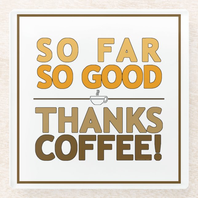 Danke Kaffee Glasuntersetzer (Vorderseite)