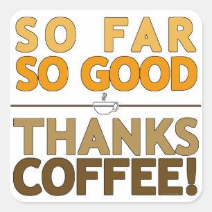 Danke Kaffee Quadratischer Aufkleber