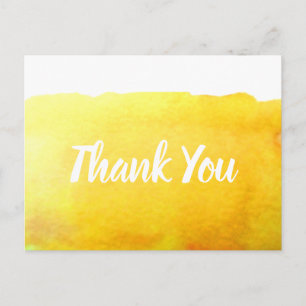 Danke Kanariengelb Aquarell Kunst Zitat Postkarte
