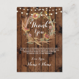 Danke kardiert Fall-Kranz-hölzernen rustikalen