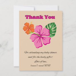Danke Karte - Aloha Thema Babydusche