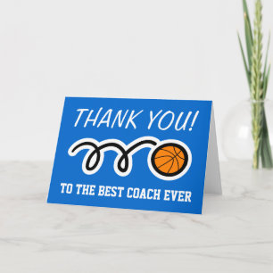 Danke Karte für den Basketballtrainer   Personalis