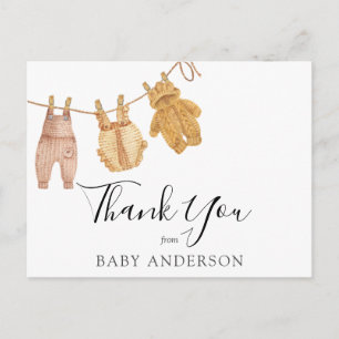 Danke Karte für geschlechtsneutrale Babyparty