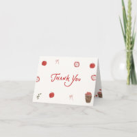 Danke Karte für Herbst-Baby-Party 'Apfel Unseres A