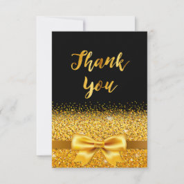 Danke Karte Geburtstag schwarzes Gold elegant