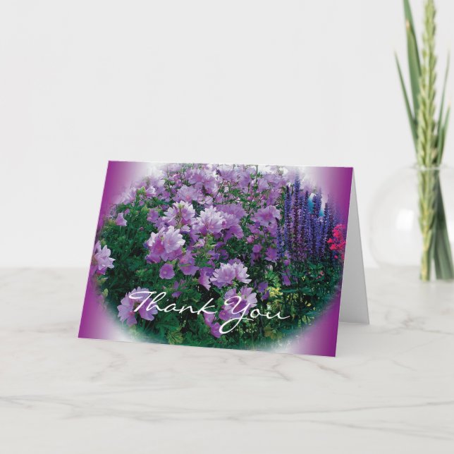 Danke Karte, lila Hisbiskus Blume (Vorderseite)