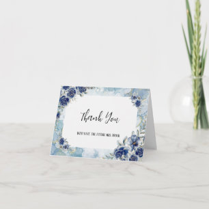 Danke Karte 'Navy Floral Future Mrs'