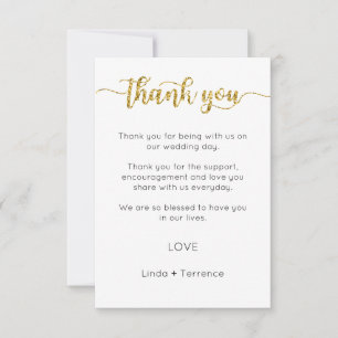 Danke Karte, Script danke Karte