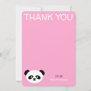 Danke Kawaii Panda Bear Personalisiert Pink