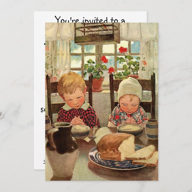 Danke Kinder von Jessie Willcox Smith Einladung (Vorne/Hinten)