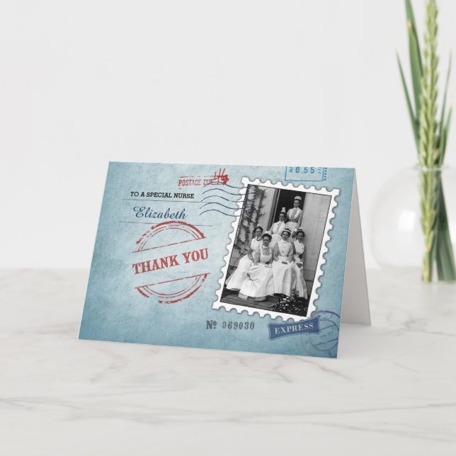 Danke, Krankenschwester. Kundenspezifische Kranken Dankeskarte (Vorderseite)