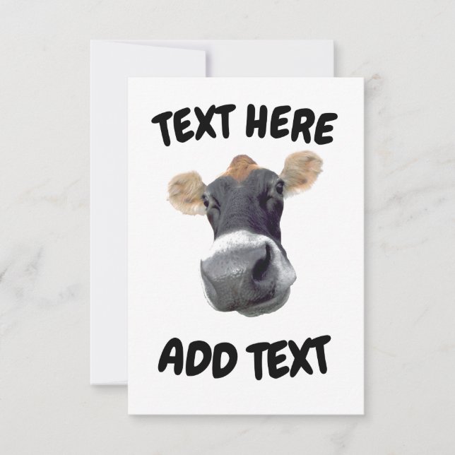 Danke, Kuhgesicht Dankeskarte (Vorderseite)