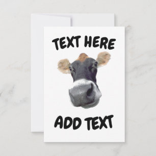 Danke, Kuhgesicht Dankeskarte